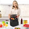 OPUX Insulated Lunch Box Men Women, Large Soft Cooler Bag Work School Picnic, Leakproof Tote Shoulder Strap Kid Adult - 3 of 4