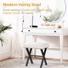 Arceso Ottoman Foot Stool Vanity Stool, Square X-Leg Foot Rest Ottoman Makeup Stool, Small Stool Chair for Vanity,for Makeup Room, Living Room - 2 of 4