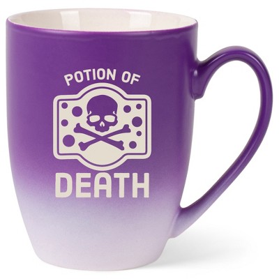 100 North Magic Potion 10 Ounce Purple and White Two Toned Ombre, Comfortably Fits Your Hands, Ceramic Tea Coffee Cup Mug, Potion Of Death
