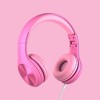 LiLGadgets Connect+ Pro Kids Headphones with Mic and Cord, SharePort Technology, Volume Limit 93db Wired Inline 3.5mm Jack- Pink - 2 of 4