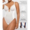 SHAPELLX Shapewear for Women Tummy Control Lace Bodysuit for Women Thong Body Shaper Bodysuit U Plunge Backless BodySuits—White 38 - 3 of 3