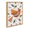 Kate & Laurel All Things Decor 18"x24" Sylvie Cardinal with Fall Leaves Framed Canvas Wall Art by Carey Copeland - 3 of 4