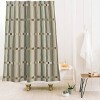 Deny Designs Ninola Design Modern Striped Green Bog Shower Curtain - 2 of 2