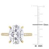 EVERLY JEWELRY  |   10k Yellow Gold 4 7/8 CT DEW Created Moissanite-White Fashion Ring - 3 of 4