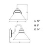 Vaxcel Outland 1 - Light Sconce in  Brushed Pewter - 4 of 4