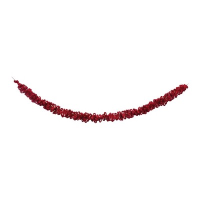 6' Red Artificial Pine Jute Christmas Garland