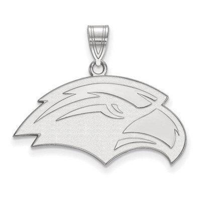 Black Bow Jewelry 14k White Gold Southern Mississippi Golden Eagles NCAA Medium Pendant