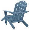 vidaXL Solid Fir Wood Adirondack Patio Chair with Detachable Ottoman, Weather-Resistant, Easy Maintenance, Comfortable Ergonomic Design, Stylish Blue - 4 of 4