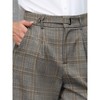 INSPIRE CHIC Women's Plaid Work Vintage Houndstooth Wide Leg Straight Long Pants - 4 of 4
