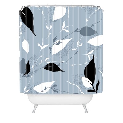 Iveta Abolina Scandi Ice Shower Curtain Blue - Deny Designs