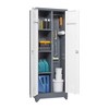 Metal Storage Cabinet with Lock Doors, 65"/72.8" Cleaning Tool Cabinet, Tall Broom Tool Organizer with Hanging Rod for Home Office Garage Utility Room - 2 of 4