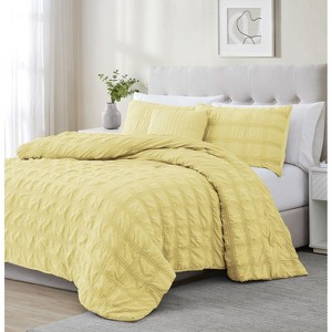 Ramallah Eliza Seersucker Comforter Set - Yellow - 1 of 1