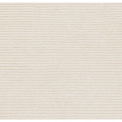 Handmade White Wool Rectangular Rug 2 ft x 4 ft