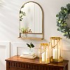Arched 18"x26" Metal Frame Wall Mirror with Shelf Brass Finish - Hearth & Hand™ with Magnolia - 2 of 4