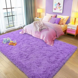 Super Soft Shaggy Rugs Fluffy Carpet, Modern Plush Area Rug for Living Room Bedroom Kids Room - 1 of 4
