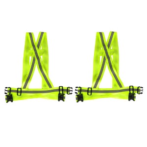 Milex Reflective Vest - High Visibility Cross Belt with Adjustable Straps 2 Pack - 1 of 3