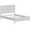 HomeRoots White Shiplap Texture Distressed Solid Wood Twin Bed Frame - 3 of 4
