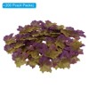 Unique Bargains Wedding Party Thanksgiving Halloween Decoration Fall Maple Artificial Leaves Purple 200 Pcs - 2 of 4