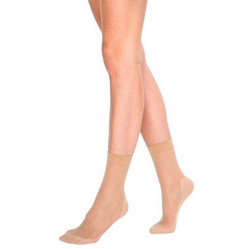 Lechery Women's Anti-slip Sheer Socks (1 Pair) - One Size, Natural : Target