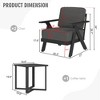 YARDSIGHT 3-Piece Patio Furniture Set, Aluminum Outdoor Bistro Set with 2 Armchairs & Side Table, Weather-Resistant Cushions for Balcony, Deck, Porch - 3 of 4