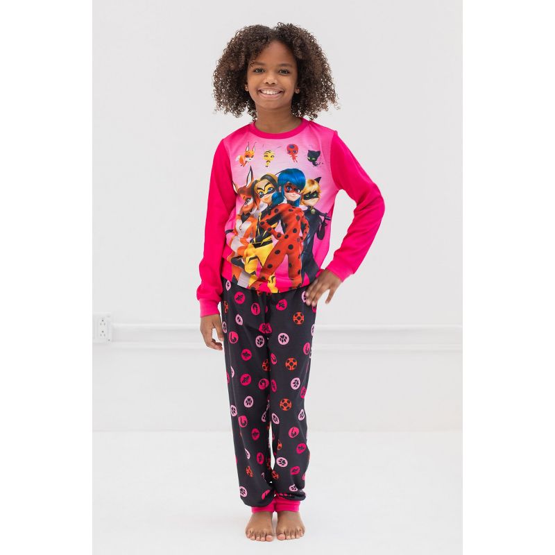 Miraculous Vesperia Rena Rouge Cat Noir Girls Pajama Shirt and Pants Sleep Set Little Kid to Big Kid , 5 of 9