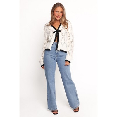Petal and Pup Lainy Bow Tie Font Cardigan