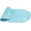 Home Mart Goods Light Blue Stone Pebbles Vinyl Non-Slip Bathtub Shower Mat With Suction Cups -26.7" x13.8" - 4 of 4