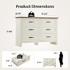 6 Drawer Dresser for Bedroom, 47.2 In with Natural Texture, Large Drawers, Rustic Farmhouse Chest of Drawers for Bedroom, Living Room, Hallway - 2 of 4