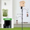 Snynuxx Bird House Pole Mount Kit 80 Inch with Squirrel Baffle 2 Hanging Hooks - Heavy Duty Adjustable Bird Feeder Support Rod Stand Set for Outside - 2 of 4