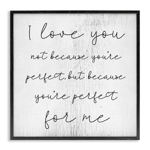 Stupell Industries Love Not Perfect Inspirational Romance, 24" x 24" - 1 of 4