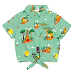 Disney Lion King Simba Nala Timon Pumbaa Mufasa Zazu Matching Family Hawaiian Button Down Shirt Toddler to Big Kid - 1 of 4