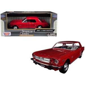1964 1/2 Ford Mustang Red 1/24 Diecast Model Car by Motormax - 1 of 3