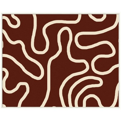 41"x33" Abstract Color Theory by Chayan Lewis Wood Framed Wall Art Print White - Amanti Art: Modern Lithograph, Fir Frame, Wire Mount
