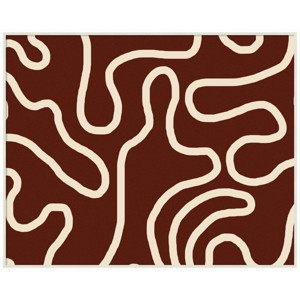 41"x33" Abstract Color Theory by Chayan Lewis Wood Framed Wall Art Print White - Amanti Art: Modern Lithograph, Fir Frame, Wire Mount - 1 of 4