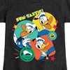 Girls' - Disney - Donald Duck Sticker Look Fitted Short Sleeve Graphic T-Shirt - 2 of 4