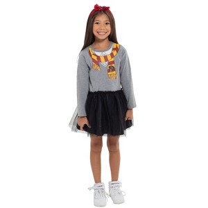 Harry Potter Gryffindor Hermione Girls Cosplay Dress and Headband Toddler - 1 of 4