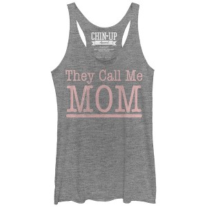 Women's CHIN UP Call Me Mom Racerback Tank Top - 1 of 3