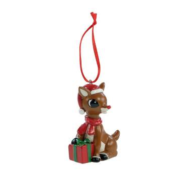 Wondapop Rudolph The Red-Nosed Reindeer Polyresin Christmas Ornament, Indoor/Outdoor Tree Decoration and Holiday Home Decor