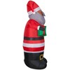 Gemmy Christmas Airblown Inflatable Santa w/Gift OPP, 6.5 ft Tall, Multi - 3 of 4