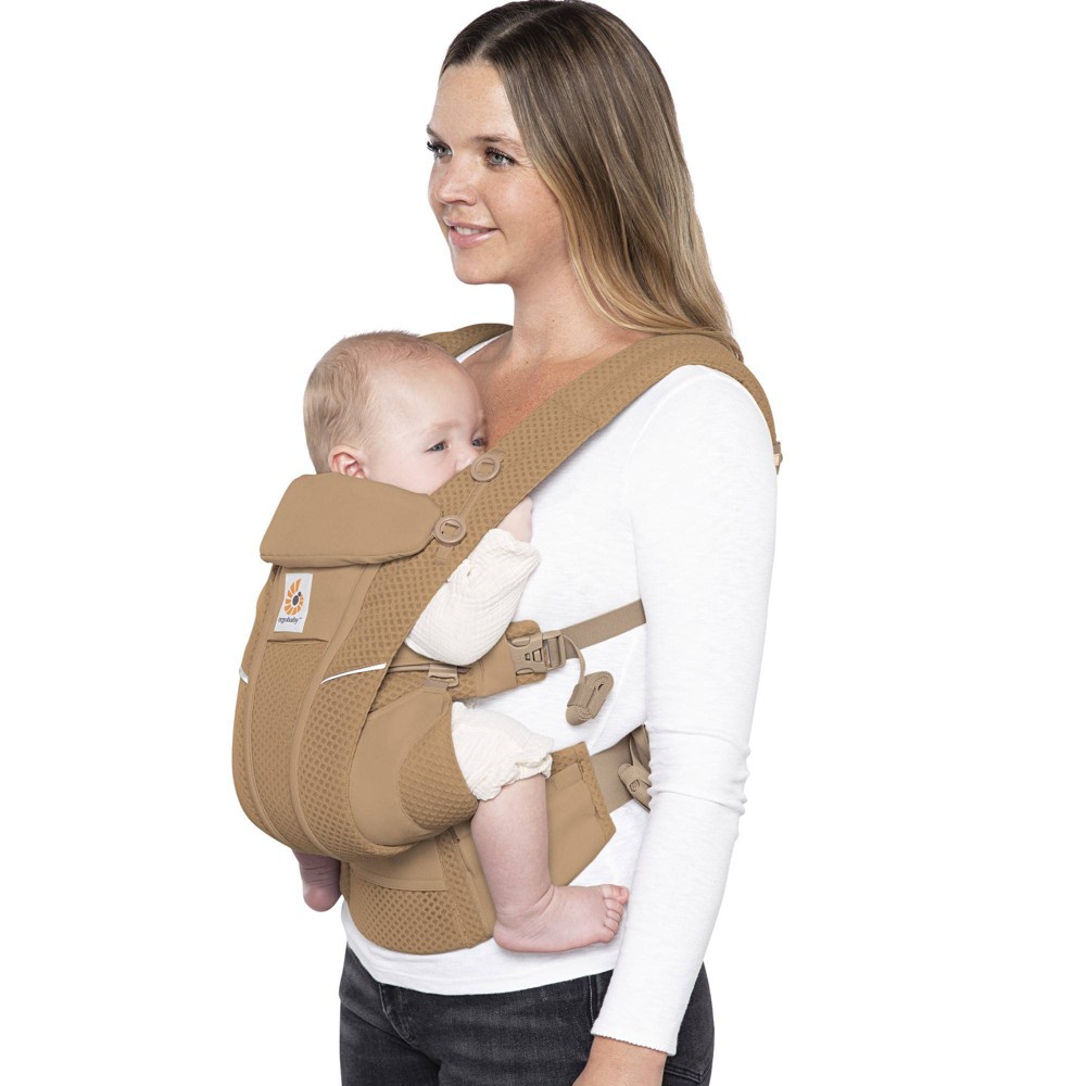 Ergobaby Omni Breeze All Carry Positions Breathable Mesh Baby Carrier for Newborn to Toddler - Camel Brown -  91104071