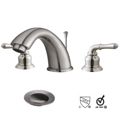 Aquaterior Faucet Bathroom Vessel Sink 3 Holes Lavatory Faucet w/ Drain