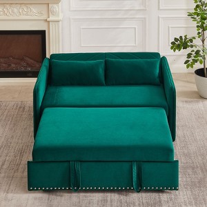 Sapphtopaz 3-in-1 Couches for Living Room Pull-Out Sleeper Sofa Bed with USB Loveseat with 2 Pillows and Pocket Convertible Sofa Bed for Bedroom - 1 of 4
