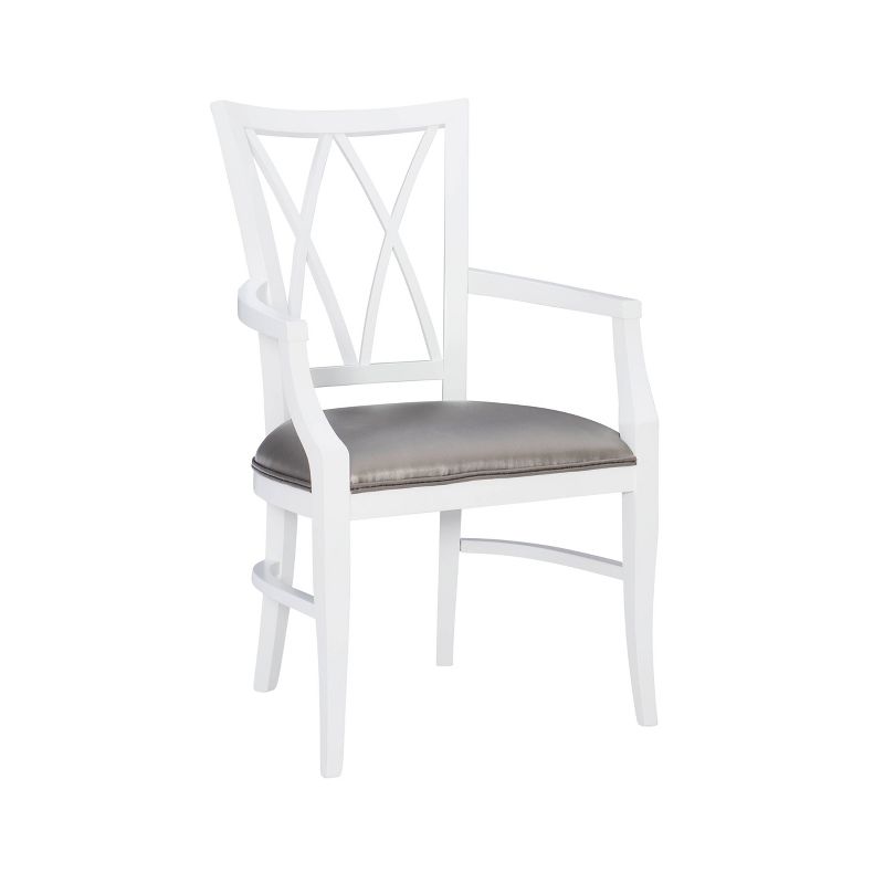 Aberle Arm Chair White - Linon, 1 of 10