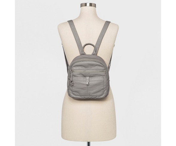 Bueno Washed Grainy Backpack - Gray