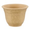 HC Companies Sierra 10 Inch Self Watering Round Plastic Flower Garden Planter Pot Container for Gardening Purposes, Arizona Sand (4 Pack) - 2 of 4