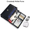 Crossbody Bag for Women with Credit Card Slots Lightweight Leather Wristlet Wallet - 3 of 4