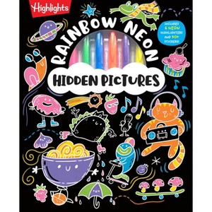 Rainbow Neon Hidden Pictures - (Highlights Hidden Pictures Puzzles to Highlight Activity Books) (Hardcover) - 1 of 1