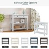 VYNXARIA Console Tables - Retro Entryway Table with Drawer and Shelves, 47in Antique White Finish - 4 of 4