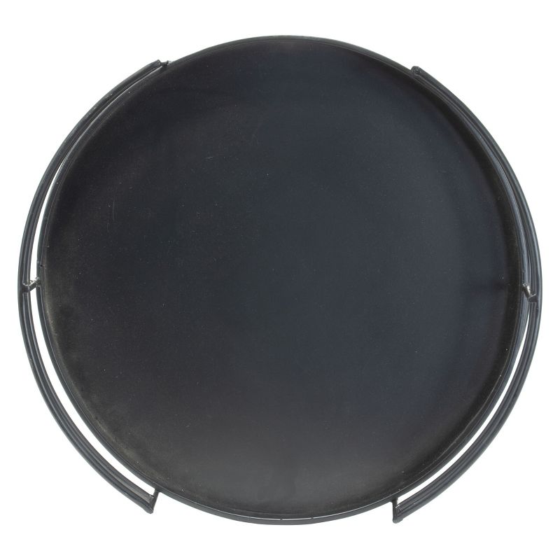 Modern Matte Black 16 x 15.25 inch Round Metal Decorative Tray - Foreside Home & Garden, 4 of 9