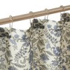 Lush Decor Lillian Block Print Linen Textured Shower Curtain Blue/Sage Single 72x72 - 4 of 4